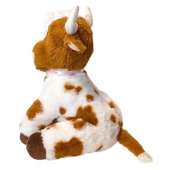 Smith Western Texas Cow Bull Brown & White Stuffed Plush Toy 10" - Picture 5 of 6